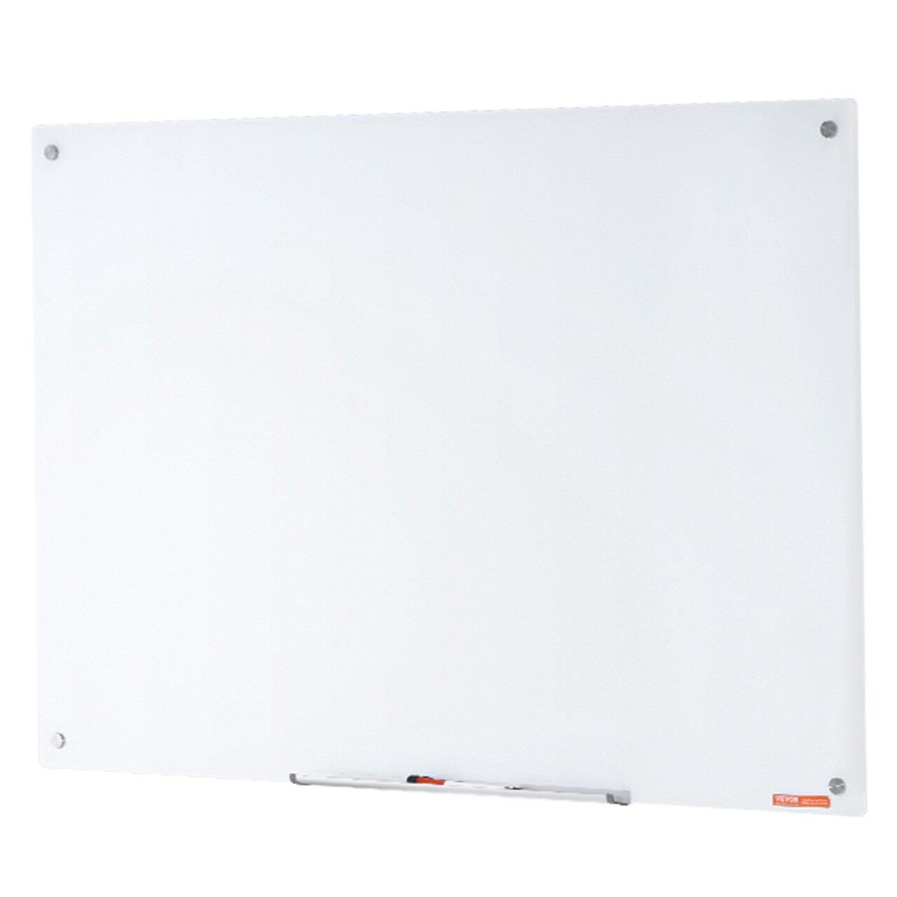 Tempered Glass Magnetic Dry Erase Board with Tray & Frame-less Design